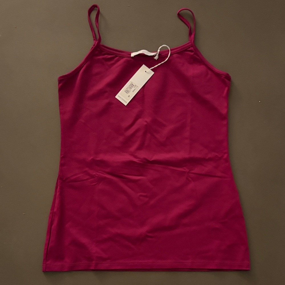 Anne Fontaine Magenta Spaghetti Strap Tank Top sz 40